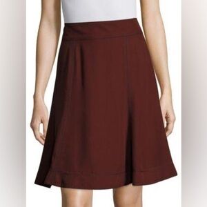Marc Jacobs | Back-Zip Flare Skirt in Burgundy (“Dark Ginger”)